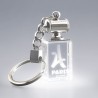 Porte-clefs rectangle lumineux blanc