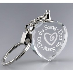 Porte-clefs cur en verre