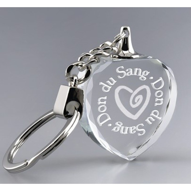 Porte-clefs cur en verre