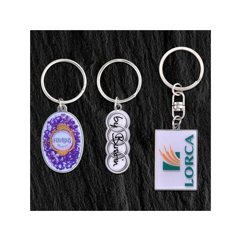 Porte-clés métal quadri eco 40mm