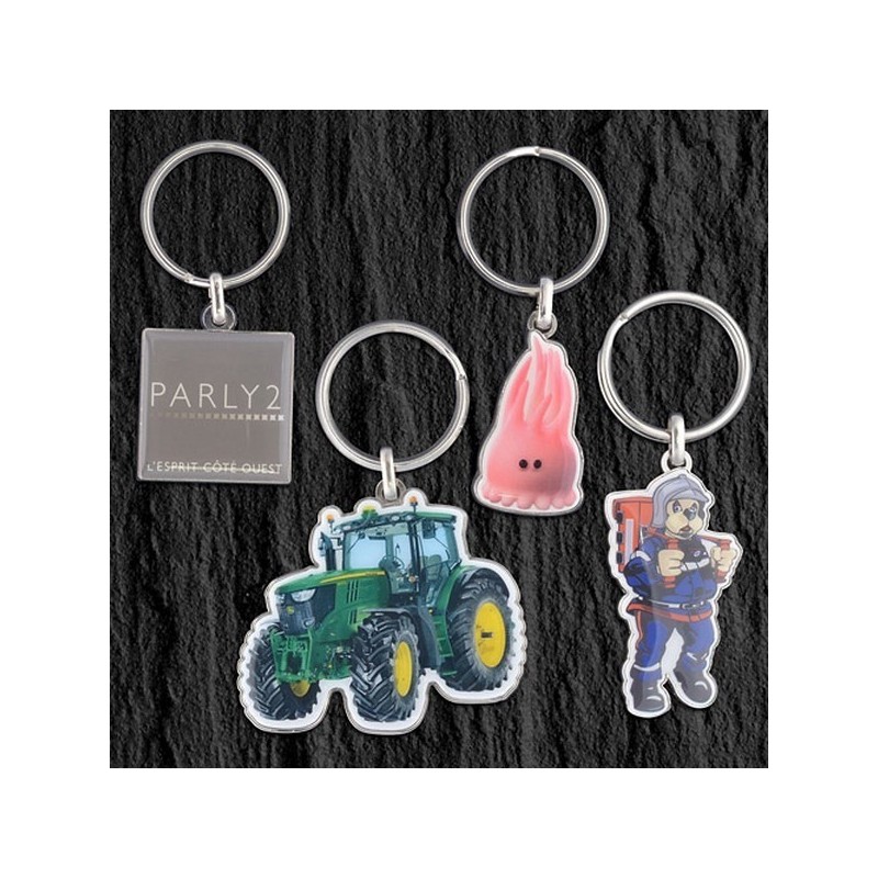 Porte-clés métal quadri premium 45mm