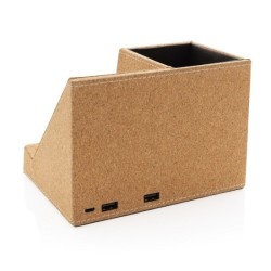 Chargeur à induction 5W en liège avec porte-crayons