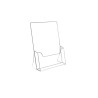 Porte Brochure Comptoir Cristal  ECO 1 case A.5  (L.15.5 cm)