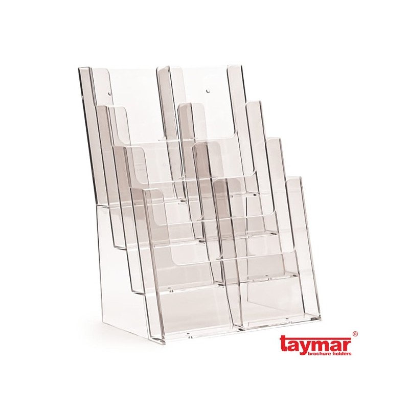 Porte-brochure Comptoir 8 cases 1/3.A4 mixte