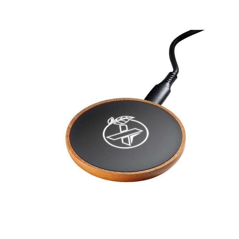 Chargeur sans fil 10W finition bois