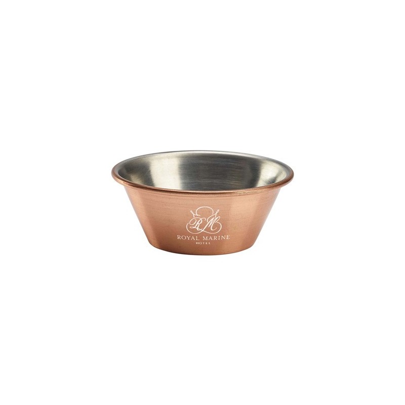 Ramequin métal 1.5 oz aspect cuivré