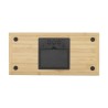 Bamboo Alarm Clock with Wireless Charger chargeur