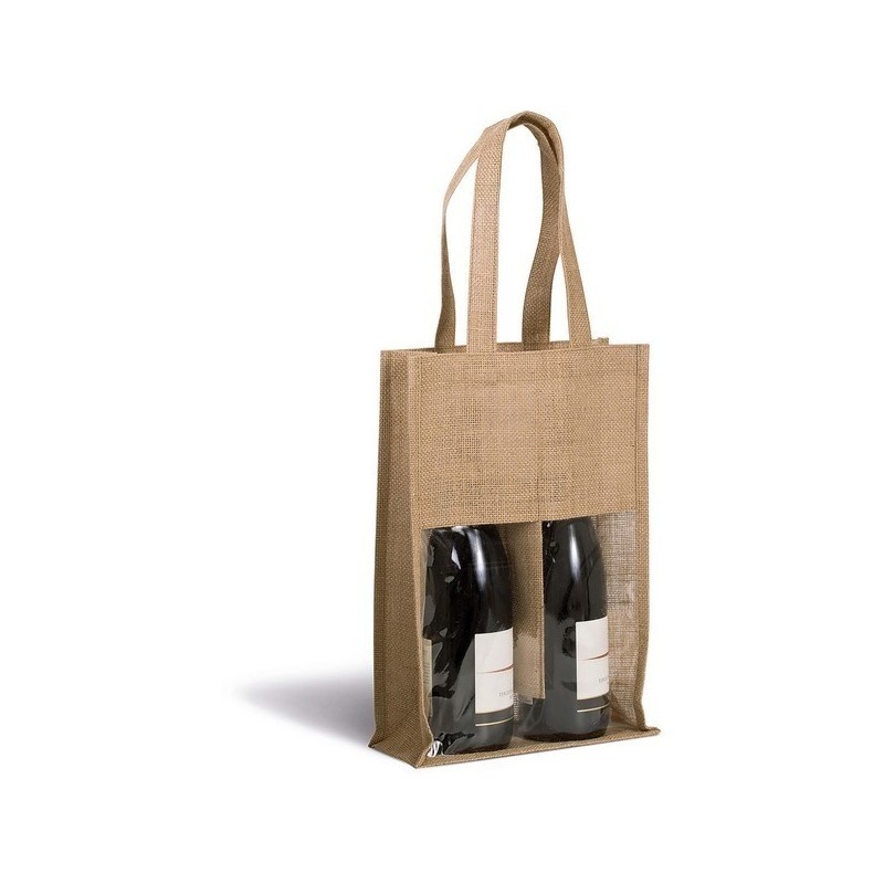 Sac porte bouteilles en jute - kimood