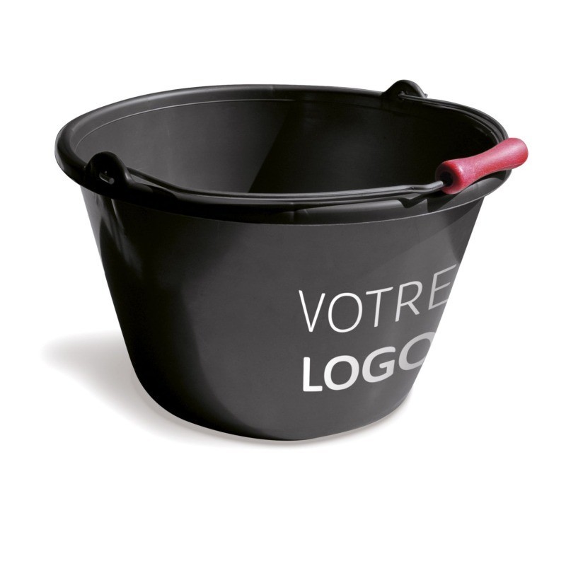Seau rond 15 L noir