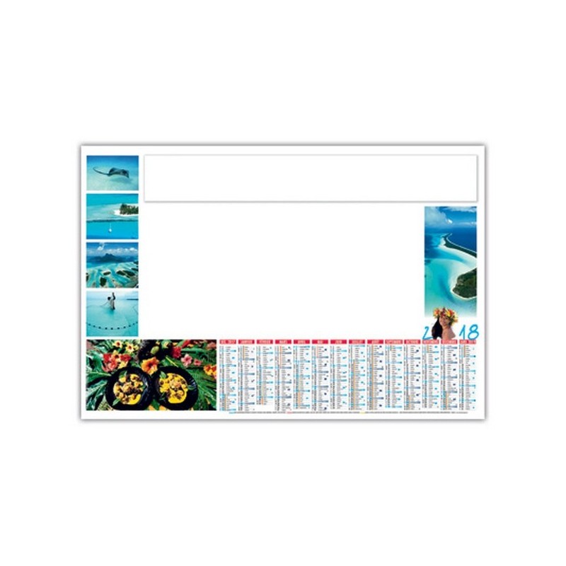 Sous main photos iles paradisiaques compose de 25 ou 40 feuillets