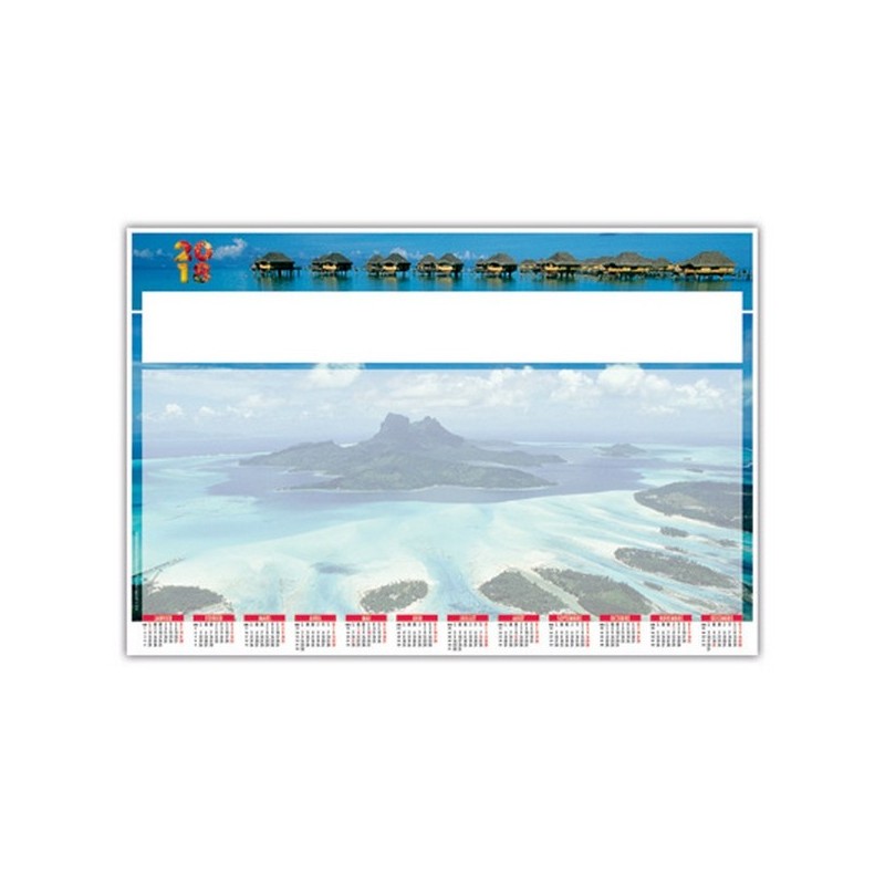 Sous main photos paradisiaques compose de 25 ou 40 feuillets