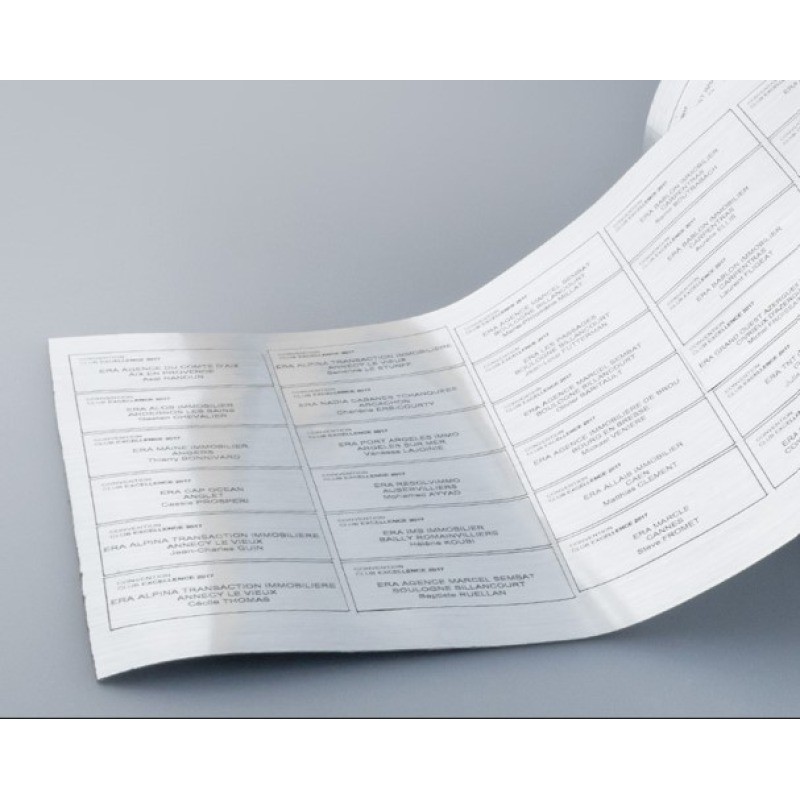 Étiquette métalisée