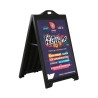 Stop Trottoir 2 faces h.91 x l.61 cm Noir sur roulettes