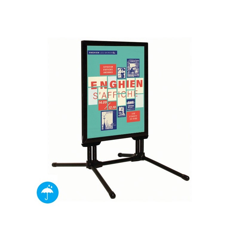 Panneau Cadro-Clic 4 Ressorts B1 100x70 + Base Métal NOIR