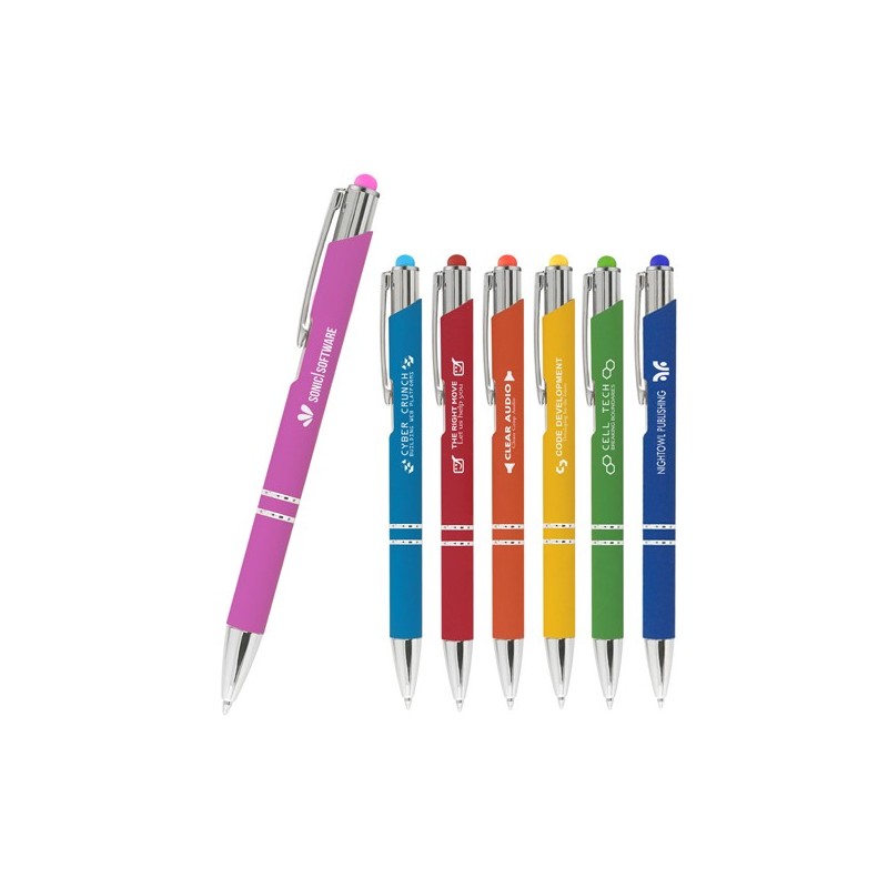Stylo-stylet métal toucher gomme