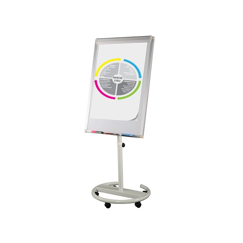 Chevalet Conférence Magnet 100x70 Mobile Pied Cercle