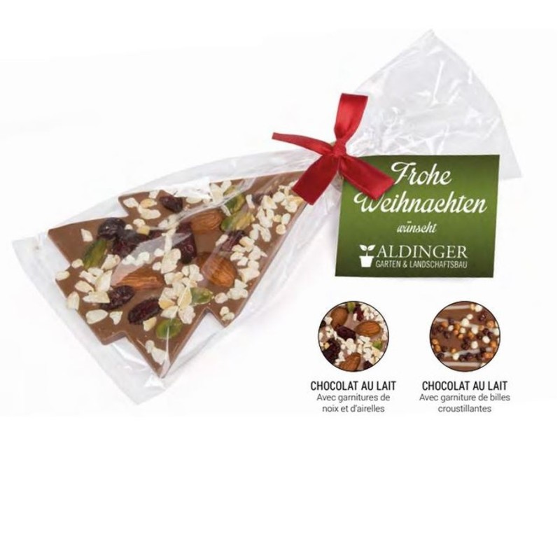 Sapin de noël en chocolat