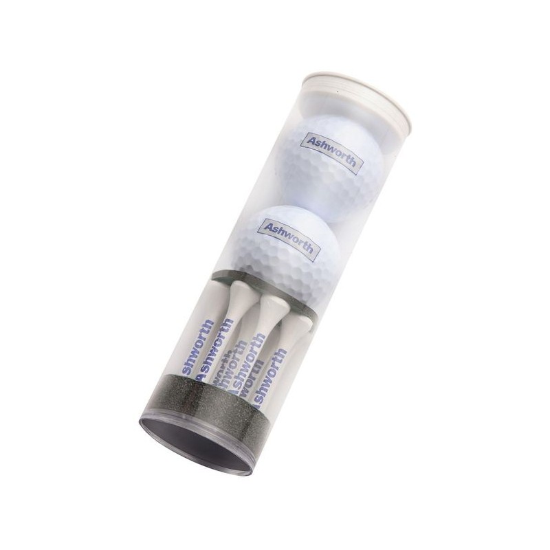 Tube 2 balles et tees Vermont avec 2 balles Pinnacle Gold