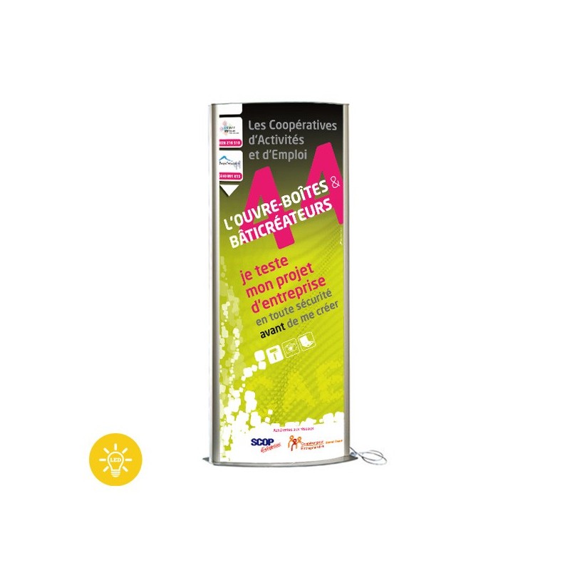 Totem Lumineux double-face 1700 x 800 mm (2 colis)