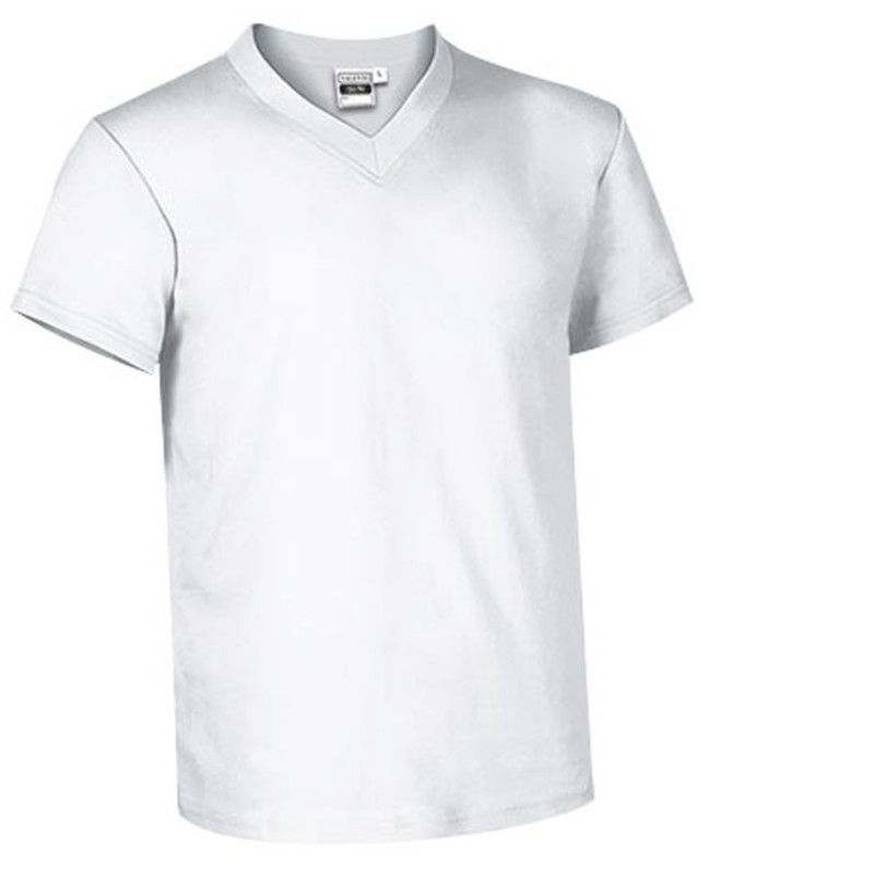 T-shirt col v blanc 1er prix