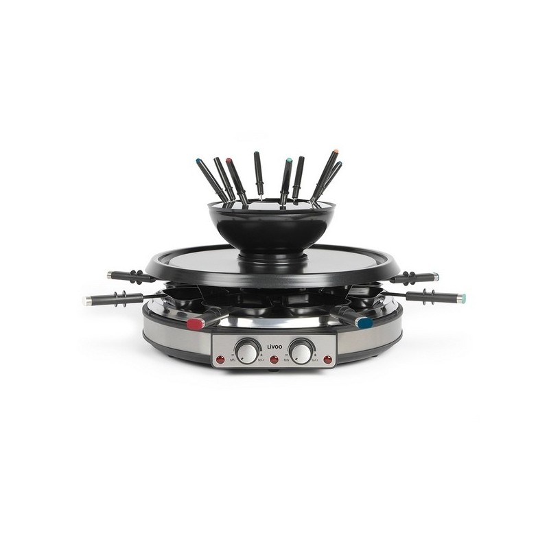 Appareil à raclette grill et fondue