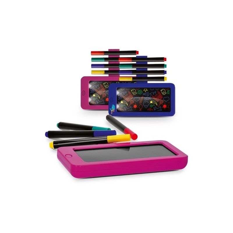 Ardoise lumineuse noire avec led 14 x 13 cm