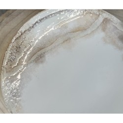 Assiette marbrée en grès