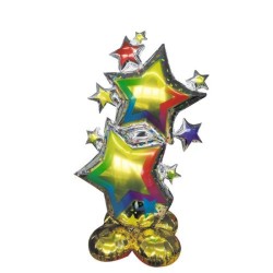 BALLON MYLAR ETOILES ET FOIL GOLD