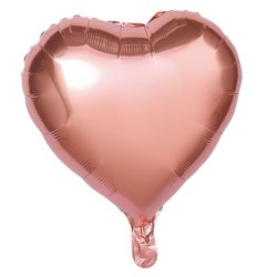 BALLON MYLAR COEUR ROSE GOLD