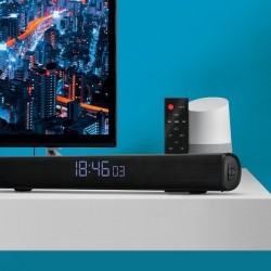 Enceinte barre de son bt5.0 2 x 8 w, radio fm, horloge