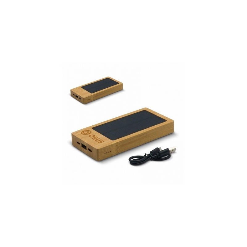  powerbank bambou solaire 8.000mah