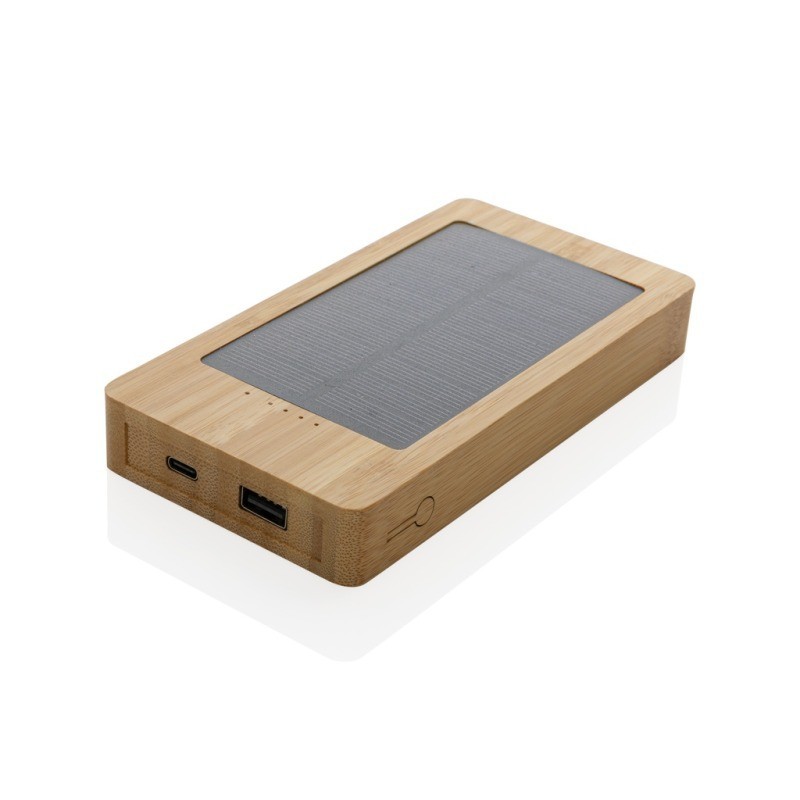Batterie de secours solaire 10.000mAh en bambou Sunwick