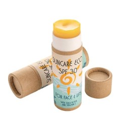 Stick solaire en carton - crème solaire solide
