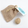 Oeuf seed bomb en pochon toile de jute 75x100 mm