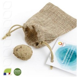 Oeuf seed bomb en pochon toile de jute 75x100 mm
