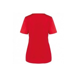 Blouse polycoton avec boutons-pression femme