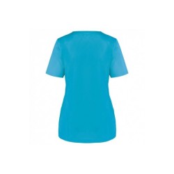 Blouse polycoton avec boutons-pression femme