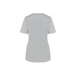 Blouse polycoton avec boutons-pression femme