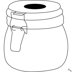 Bocal en verre clicky, d'environ 500 ml