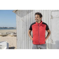 Bodywarmer bi-matière matelassé