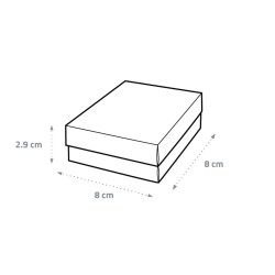 Boîte à couvercle 8x8x3cm