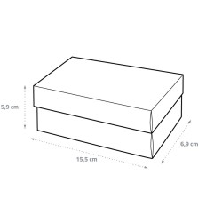 Boîte à couvercle 15x7x6cm