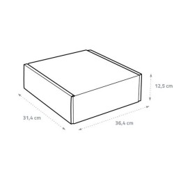 Boîte d'expédition kraft 36x31x12cm