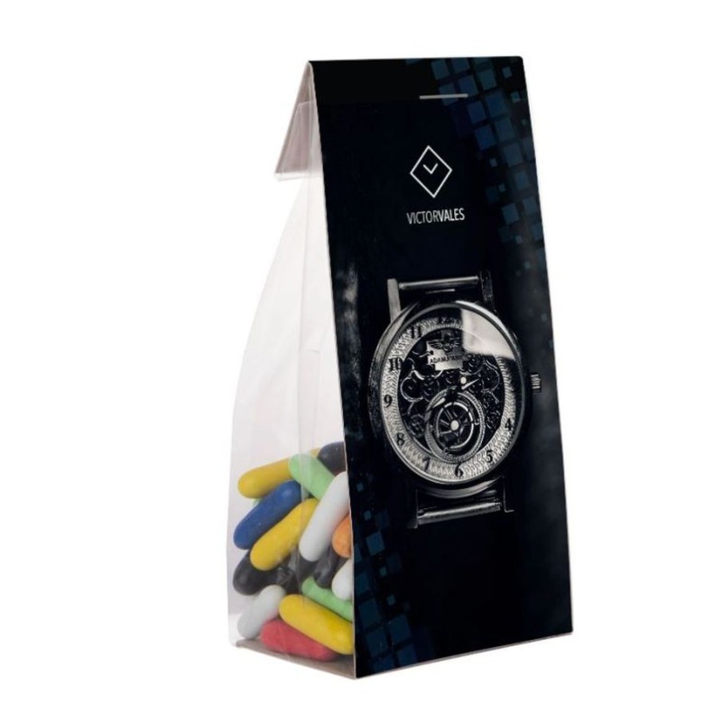 Sachet de bonbons avec carte imprimée