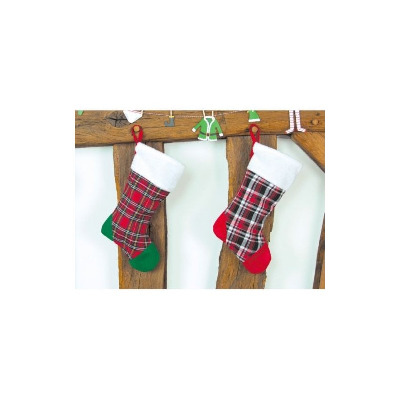 CHAUSSETTE DE NOEL TARTAN 42CM