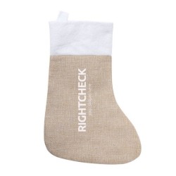 Chaussette de noël naturelles et blanches