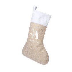 Chaussette de noël naturelles et blanches