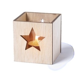 Bougie de Noël en verre parfumée à la vanille