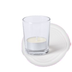 Bougie de Noël en verre parfumée à la vanille