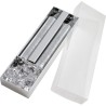 Coffret 2 bougies pailletées avec bougeoir